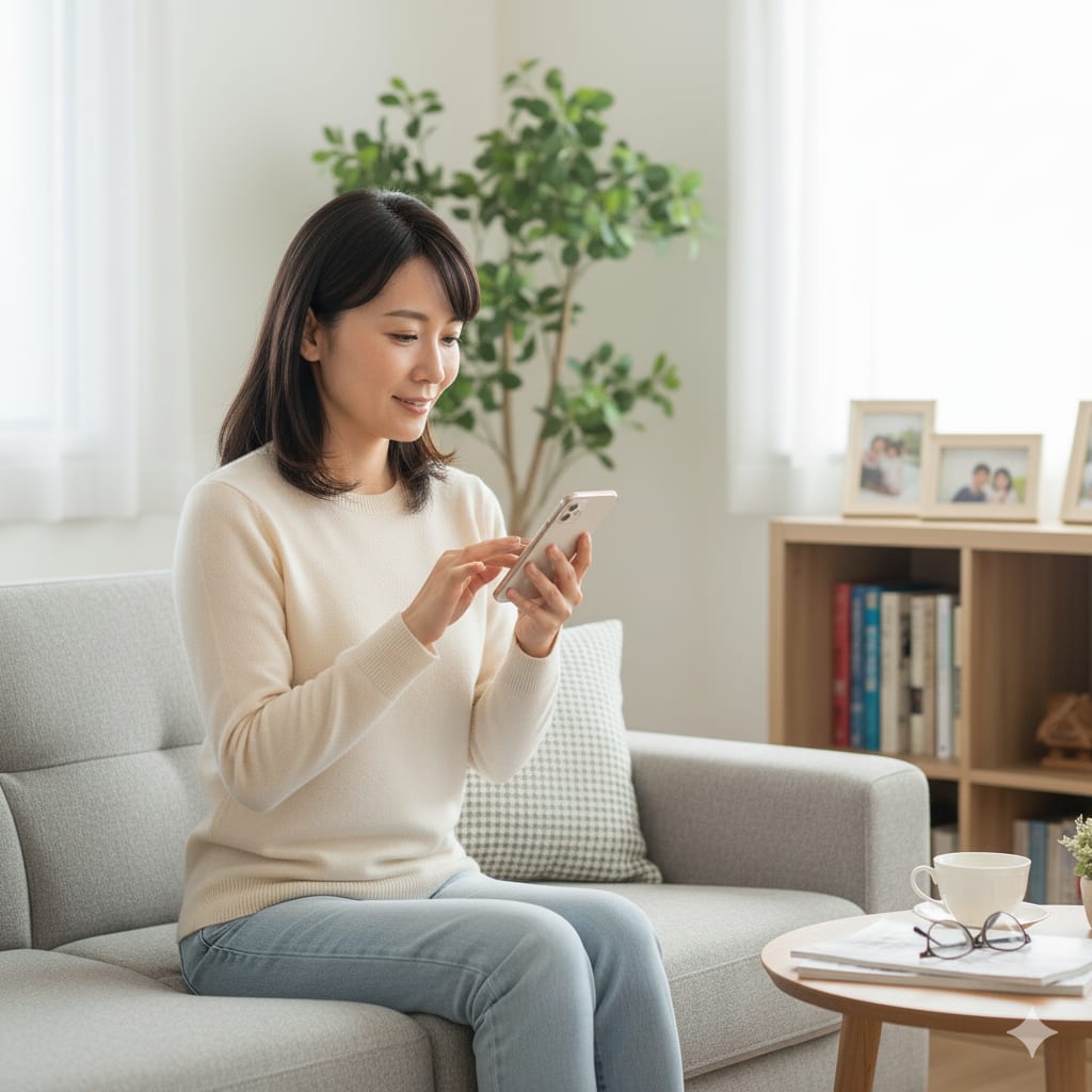 スマートフォンで問い合わせをするイメージ