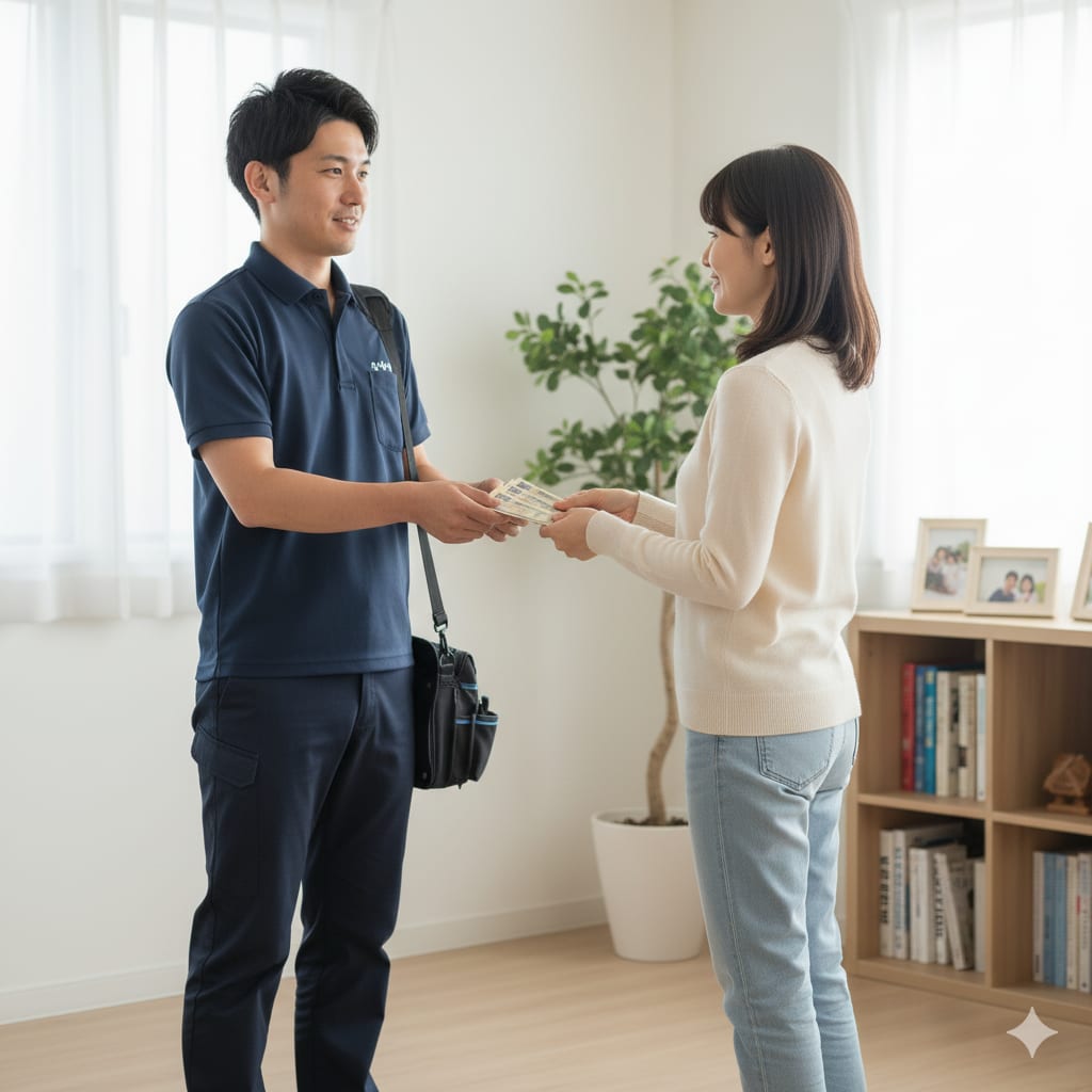 作業後の説明とお支払いのイメージ