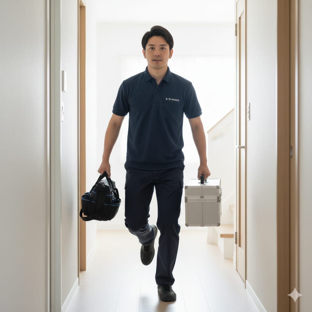 スタッフが訪問に向かうイメージ